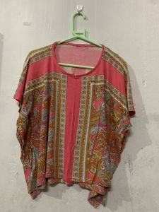 H&M Boho Paisley Print Kaftan Top