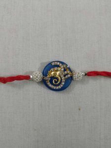 Semi Precious Stone Ganeshji Rakhi Rakshabandhan