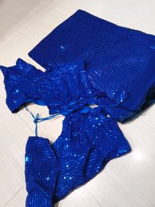 Stunning Blue Sequin Lehenga Choli