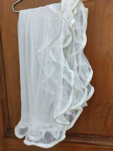 Elegant White Net Dupatta