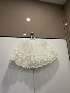 kids White Embroidered Skirt