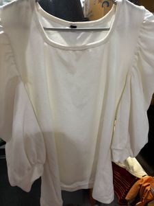 Chic White Puff Sleeve Top