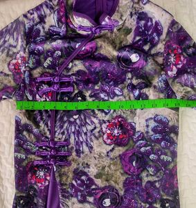 Purple Cheongsam Dress