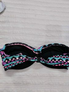 Boho Print Strapless Bikini Top