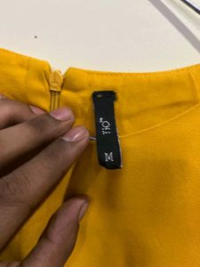 Stylish Yellow A-line Dress