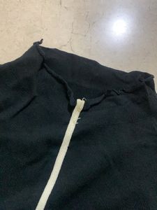 Black Turtle Neck Crop Top