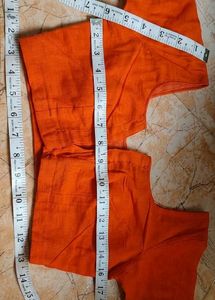 Vibrant Orange Embroidered Saree with blouse seque