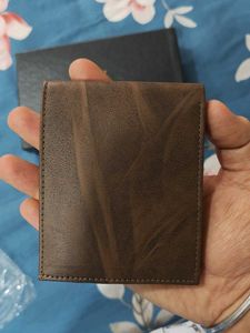 Brown Faux Leather Bi-fold Wallet