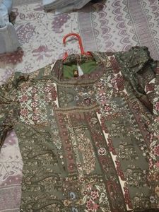 🖤 Printed Kurti with Light Blue Pant
