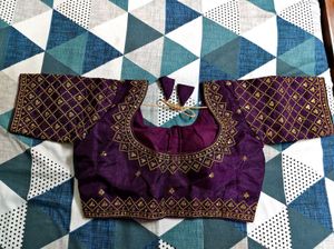 Deep Purple Heavy work Blouse