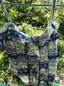 Patchwork Floral Print Corset Top