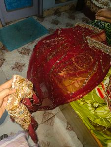 beautiful bridal red lehenga choli with dupatta