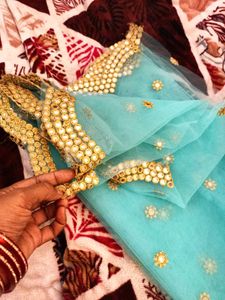 Net Dupatta with Embellishments