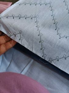 Light Blue Pakistani dress material with Geometric
