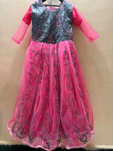 Beautiful Pink Embroidered Gown