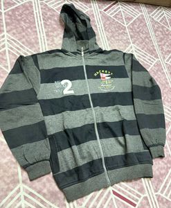 Unisex Hackett Striped Zip-Up Hoodie
