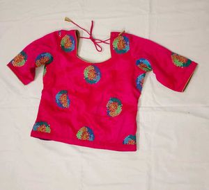 Pink Embellished Top (Blouse)