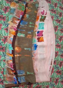 Colorful Abstract Print Saree