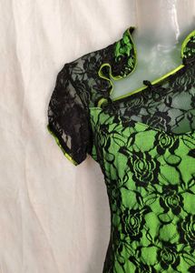 Lime Green Lace Sheath Dress