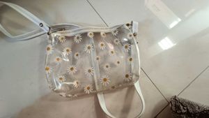Daisy Print Clear Pouch