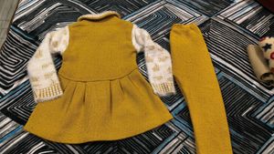 Girls' Mustard Dress &amp; Leggings Set