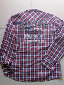 Umm Red Checkered Casual Shirt