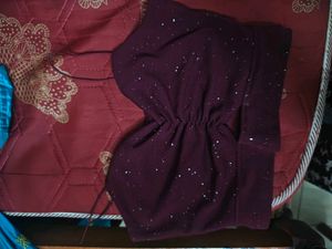 Fyre Rose Burgundy Sparkle Top | Size XS
