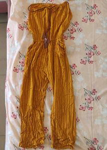 💛 **Mustard Yellow Striped Jumpsuit** 💛