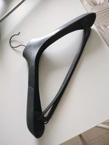 Set of 2 Sturdy Black Clothes Hangers