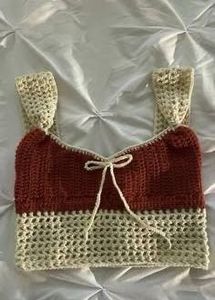 Crocheted milkmaid Crop Top