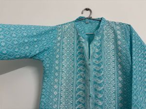 Blue Embroidered Kurti