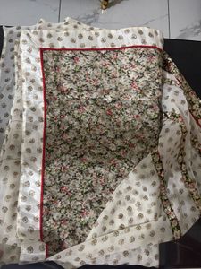 Graceful White Floral Saree