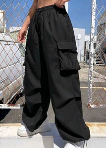 Relaxed Black Cargo Pants