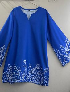 Elegant Blue Kurta Set with Floral Embroidery