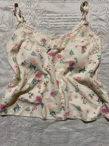 Cute Floral Bunny Pajama Top