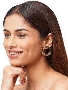 Stylish Oxidised Round Shaped Antique Earrings