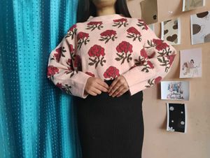 ❤️Floral Print Knit Sweater