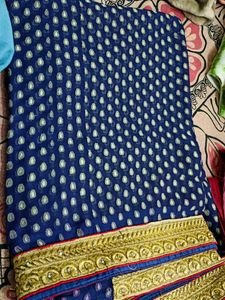 Dark Brinjal Colour Saree