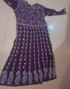 Elegant Embroidered Anarkali Kurta