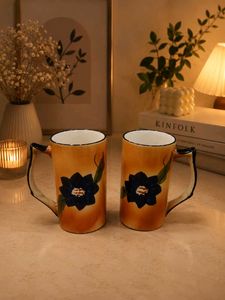 Artistic Floral Ceramic Mugs