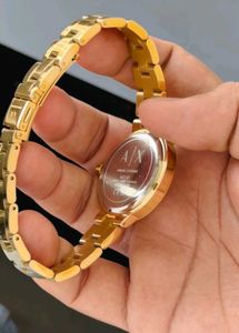 Gold Tone AX Bracelet Watch
