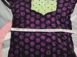 Purple Polka Dot Kurta