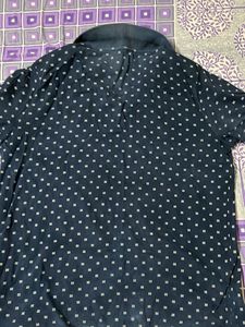 Men's Navy Blue Printed Polo T-Shirt
