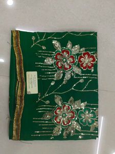 Embellished Green Saree