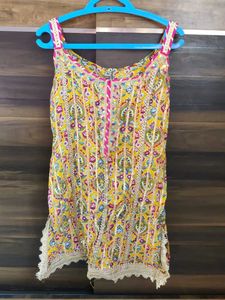 Vibrant Yellow Embroidered Plazzo Set