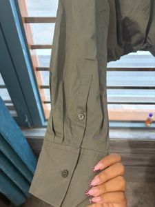 Zara originally Olive Cropped Utility Jacket