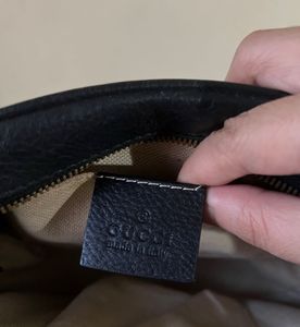 Gucci black leather crossbody bag