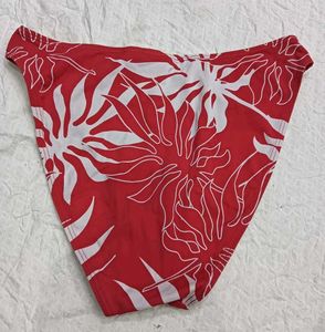 Red Floral Bikini Bottom 🤎