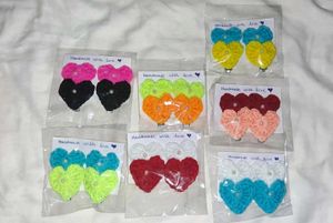 Handmade Heart Hair Clips