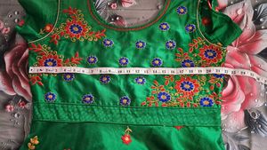 Green Embroidered Ethnic Gown